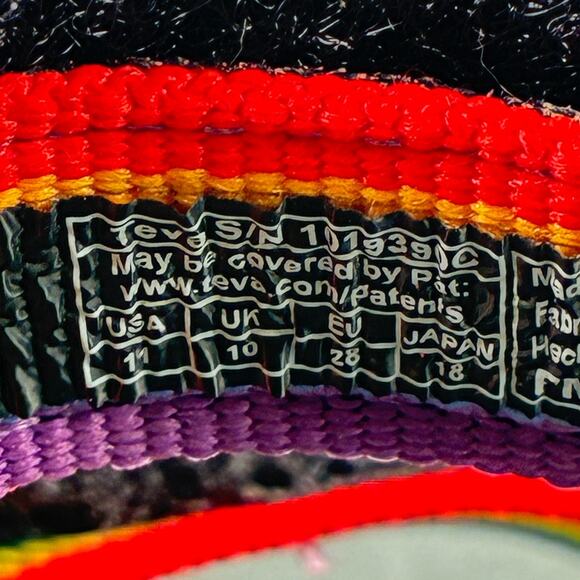 Teva Hurricane XLT 2 Rainbow Black Outdoor Hiking Sandals 1019390C Youth Size 11 - Picture 7 of 8